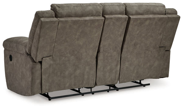 Laresview Fossil Reclining Loveseat w/Console
