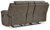Laresview Fossil Reclining Loveseat w/Console