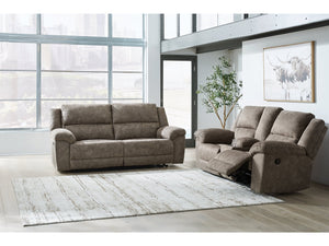 Laresview Fossil Reclining Sofa and Loveseat