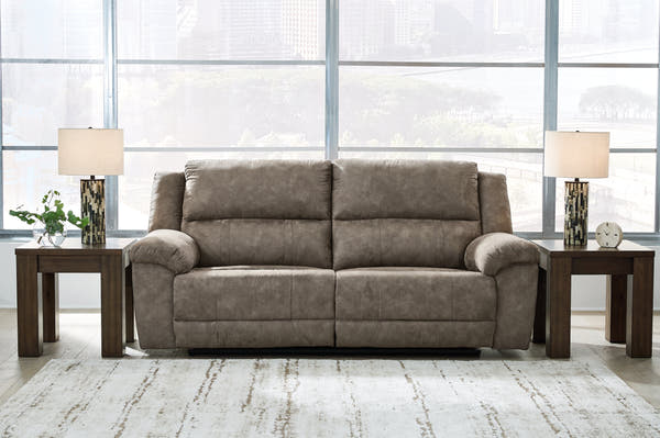 Laresview Fossil Reclining Sofa and Loveseat