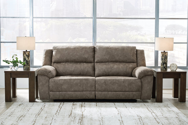 Laresview Fossil Reclining Sofa and Oversized Recliner