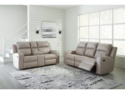 Lavenhorne Pebble Reclining Sofa and Loveseat