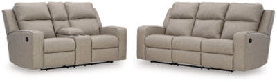 Lavenhorne Pebble Reclining Sofa and Loveseat