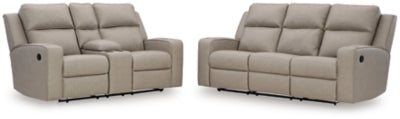 Lavenhorne Pebble Reclining Sofa and Loveseat