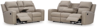 Lavenhorne Pebble Reclining Sofa and Loveseat