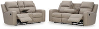 Lavenhorne Pebble Reclining Sofa and Loveseat