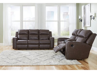 Lavenhorne Umber Reclining Sofa and Loveseat