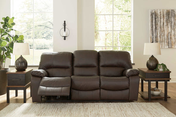 Leesworth Dark Brown Power Reclining Living Room Set / 2pc