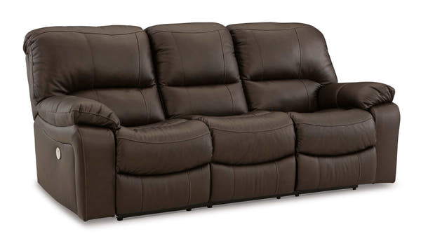 Leesworth Dark Brown Power Reclining Living Room Set / 2pc