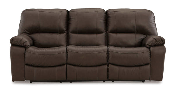 Leesworth Dark Brown Power Reclining Living Room Set / 2pc