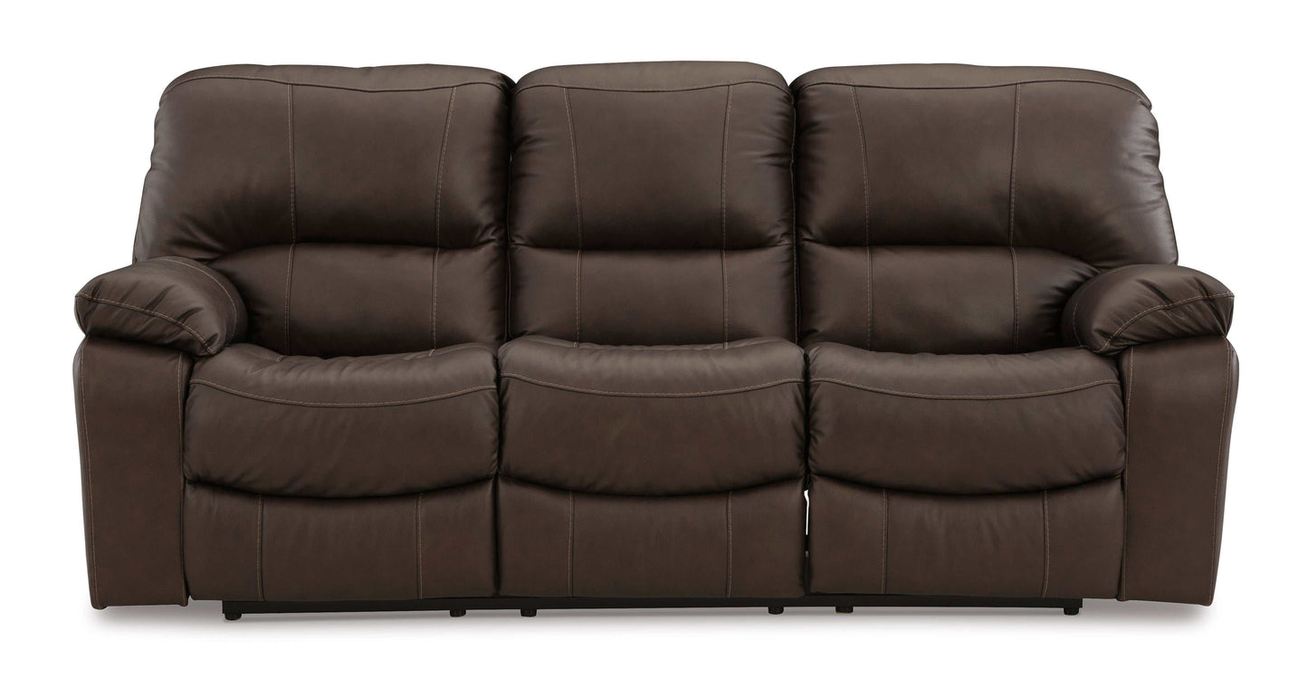 Leesworth Dark Brown Power Reclining Living Room Set / 2pc