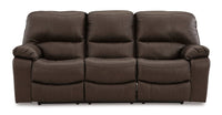 Leesworth Dark Brown Power Reclining Living Room Set / 2pc