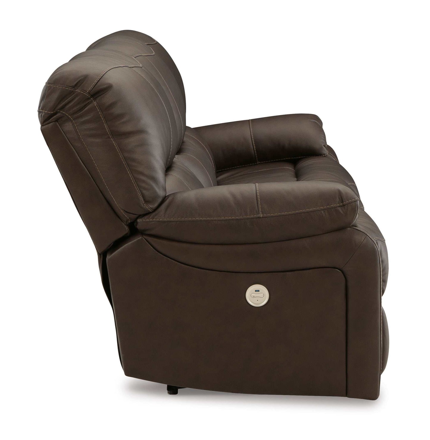 Leesworth Dark Brown Power Reclining Living Room Set / 2pc