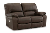 Leesworth Dark Brown Power Reclining Living Room Set / 3pc