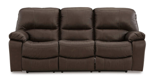 Leesworth Dark Brown Power Reclining Living Room Set / 3pc