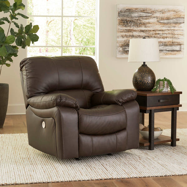 Leesworth Dark Brown Power Reclining Living Room Set / 3pc
