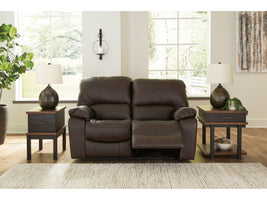 Leesworth Dark Brown Power Reclining Loveseat