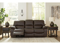 Leesworth Dark Brown Power Reclining Sofa