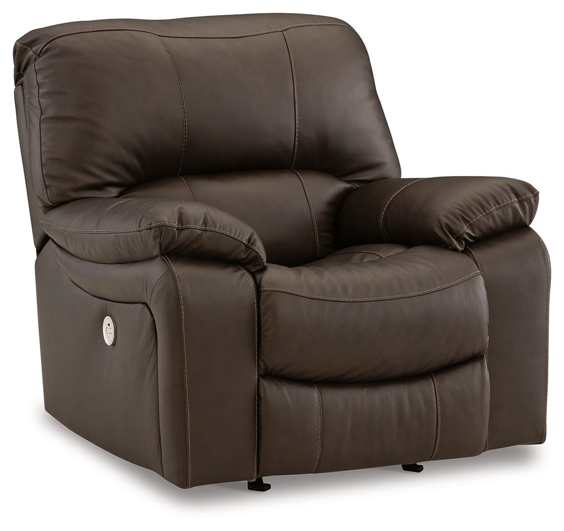 Leesworth Dark Brown Power Rocker Recliner