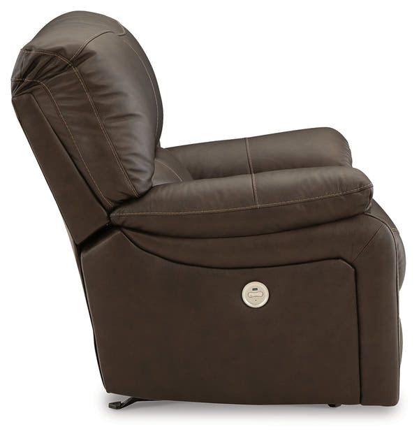 Leesworth Dark Brown Power Rocker Recliner