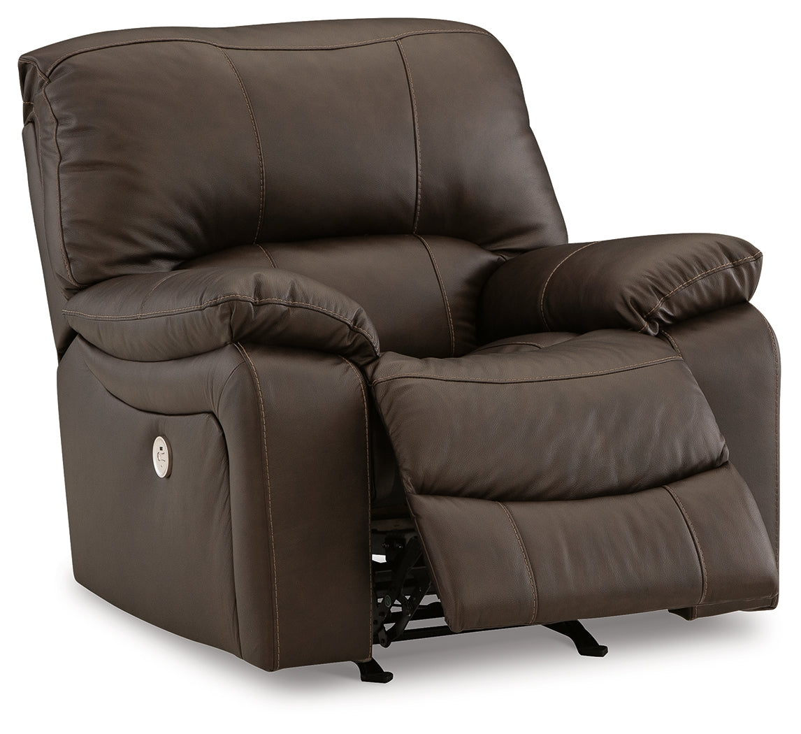Leesworth Dark Brown Power Rocker Recliner