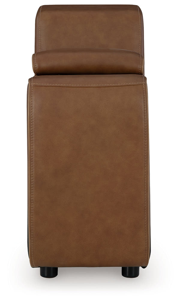 Magic Man Caramel 2-Piece Power Reclining Sectional Loveseat w/Console