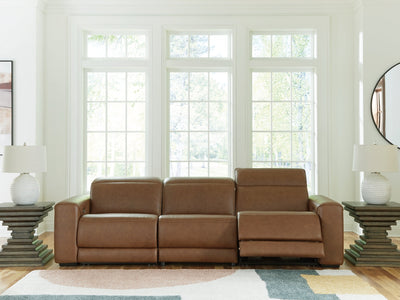 Magic Man Caramel 3-Piece Power Reclining Sectional Sofa