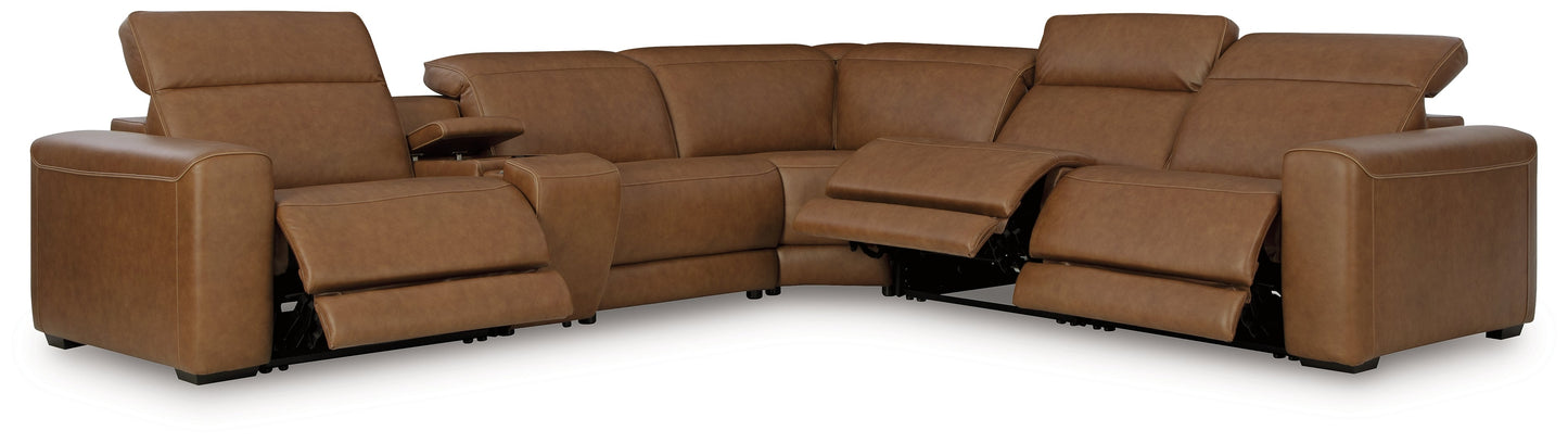 Magic Man Caramel Reclining Modular Sectional