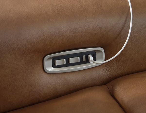 Magic Man Caramel 5-Piece Power Reclining Sectional