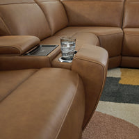 Magic Man Caramel Reclining Modular Sectional