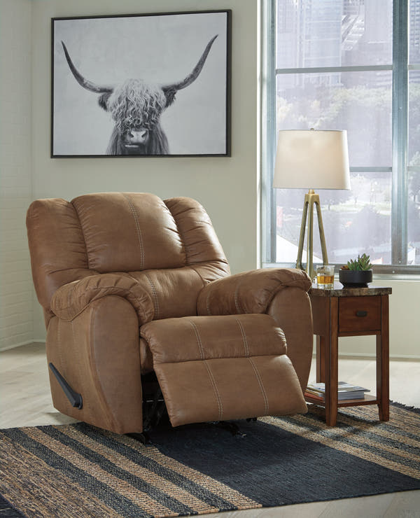 McGann Faux Leather Manual Rocker Recliner