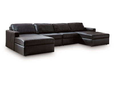 ModMax II Black 4-Piece Double Chaise Sectional