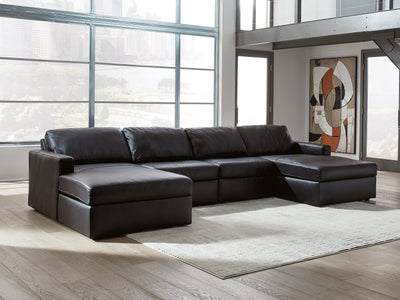 ModMax II Black 4-Piece Double Chaise Sectional