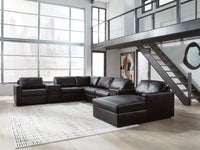 ModMax II Black 8-Piece Sectional with Right Chaise and Audio Consoles