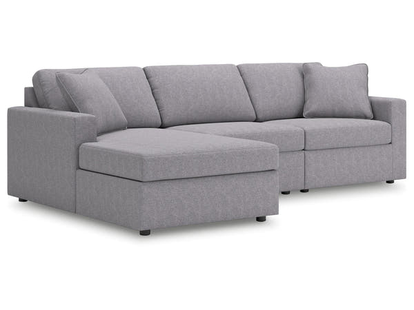 Modmax Granite 3-Piece Sectional with LAF Chaise