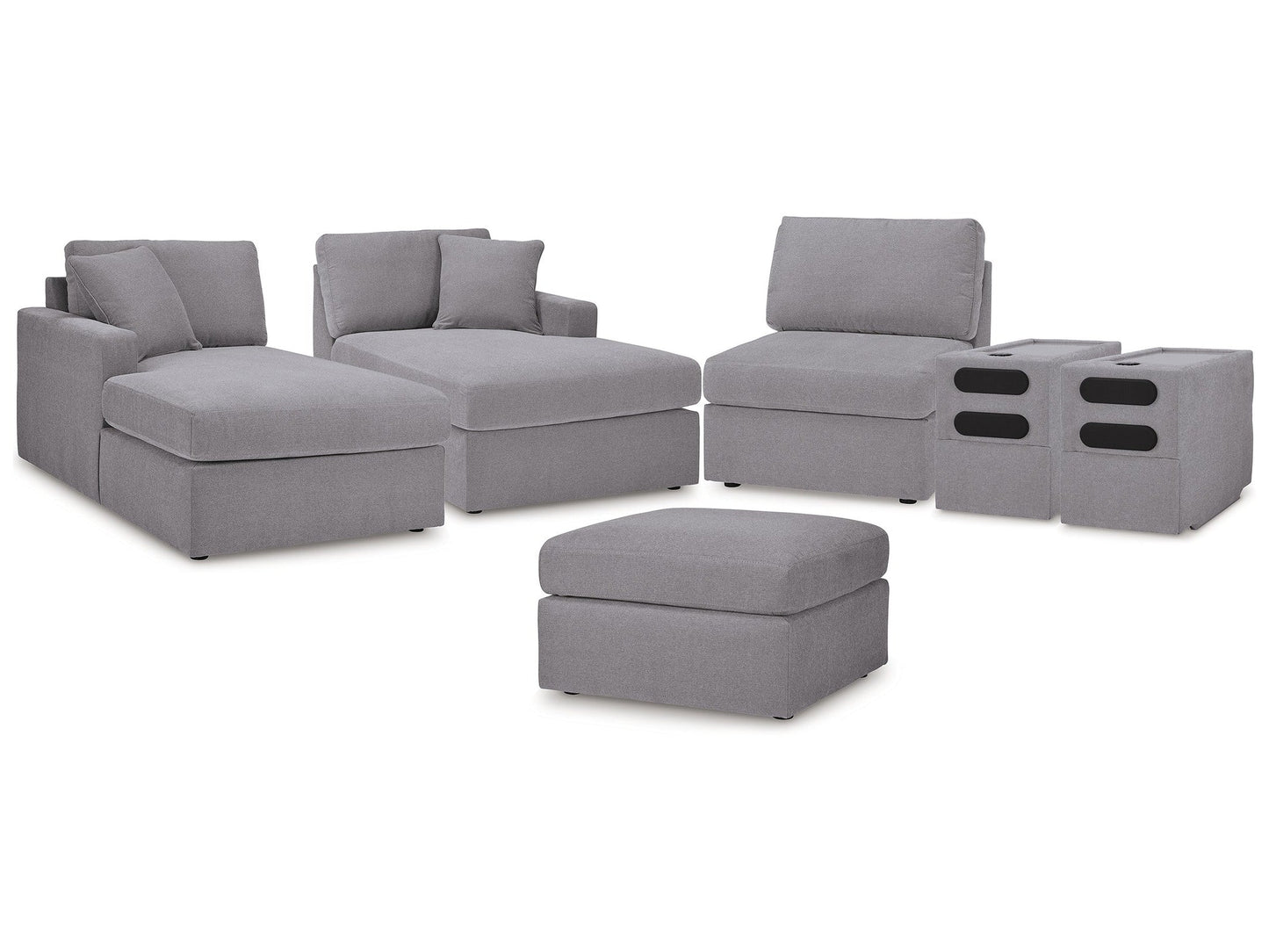 Modmax Granite 5-Piece Sectional & Ottoman