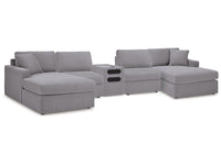 Modmax Granite 5 Piece Sectional with Audio Console