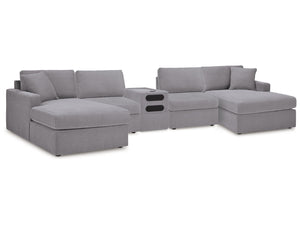 Modmax Granite 5 Piece Sectional with Audio Console