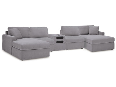 Modmax Granite 5 Piece Sectional with Audio Console