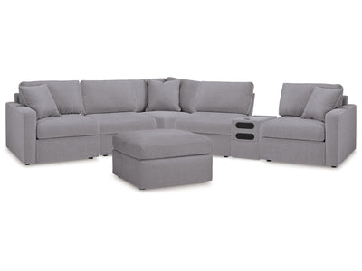Modmax Granite 6-Piece Sectional and Oversized Accent Ottoman
