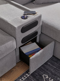 Modmax Granite 6-Piece Sectional and Oversized Accent Ottoman