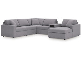 Modmax Granite 6-Piece Sectional with Audio System and Chaise