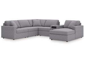 Modmax Granite 6-Piece Sectional with Audio System and Chaise