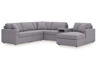 Modmax Granite 6-Piece Sectional with Audio System and Chaise