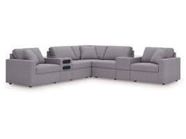 Modmax Granite 7-Piece Balanced Sectional with Audio and Storage Consoles