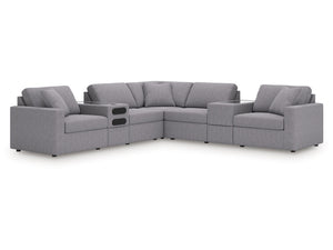 Modmax Granite 7-Piece Balanced Sectional with Audio and Storage Consoles