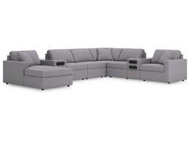 Modmax Granite 8-Piece Sectional w/Audio System & Chaise