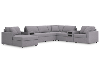 Modmax Granite 8-Piece Sectional w/Audio System & Chaise