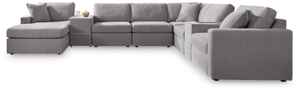 Modmax Granite 8-Piece Sectional with Chaise and Storage Consoles