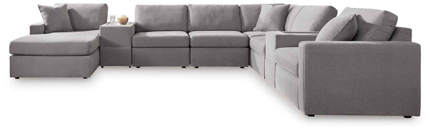 Modmax Granite 8-Piece Sectional with Chaise and Storage Consoles
